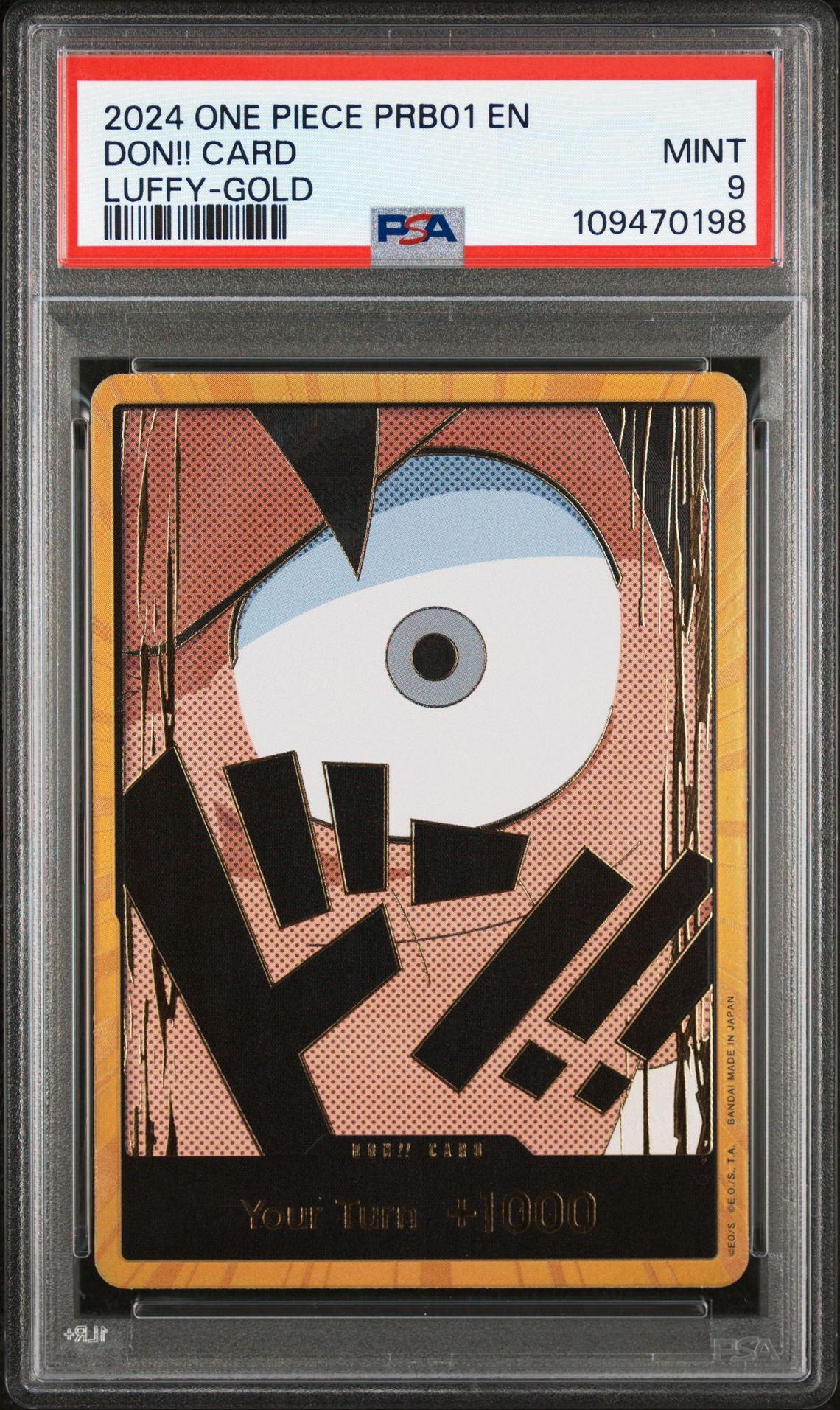 2024 One Piece ONE PIECE PRB01-PREMIUM BOOSTER -ONE PIECE CARD THE BEST- LUFFY-GOLD Don!! Card front