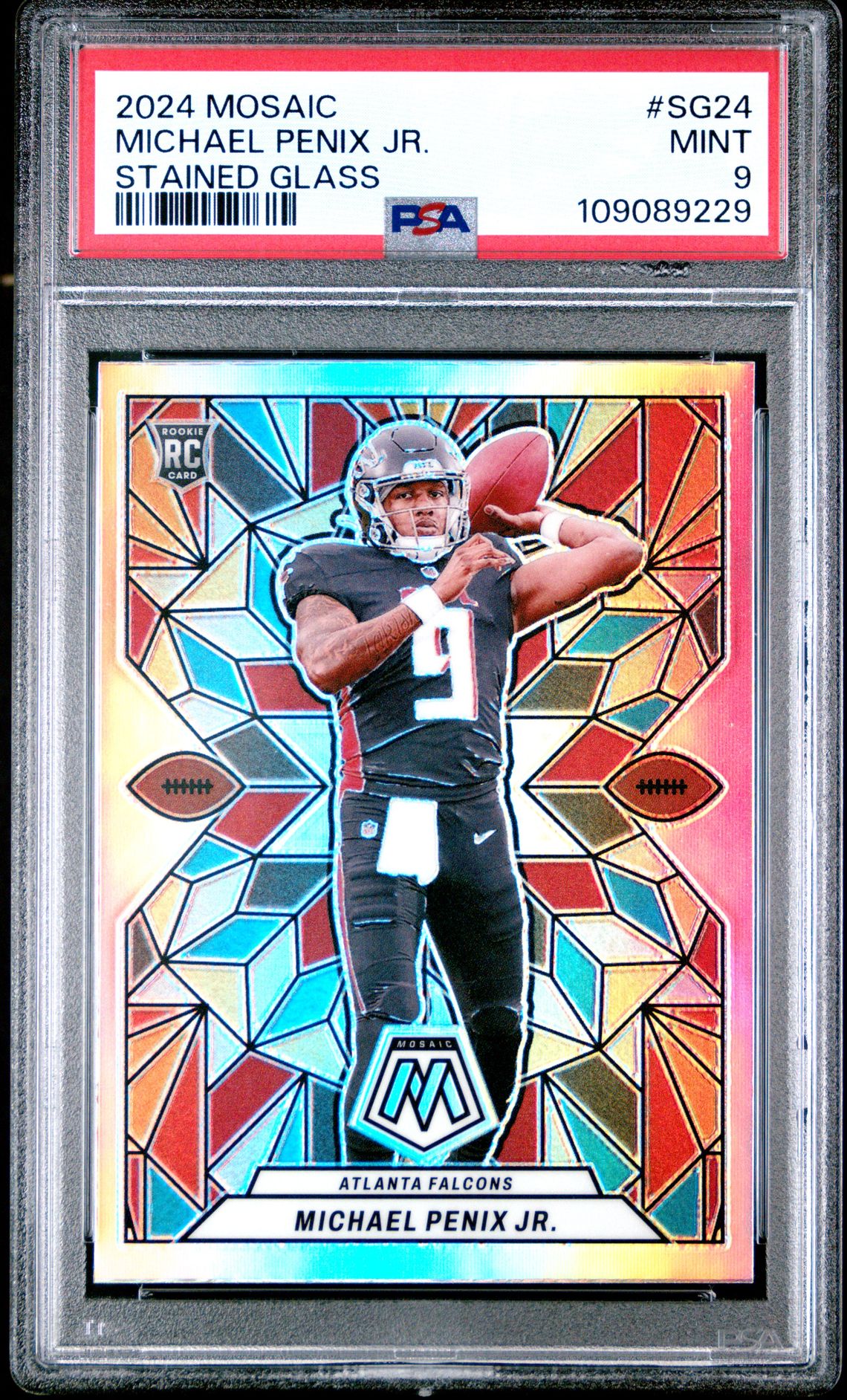 2024 Panini PANINI MOSAIC STAINED GLASS #SG24 Michael Penix Jr. front