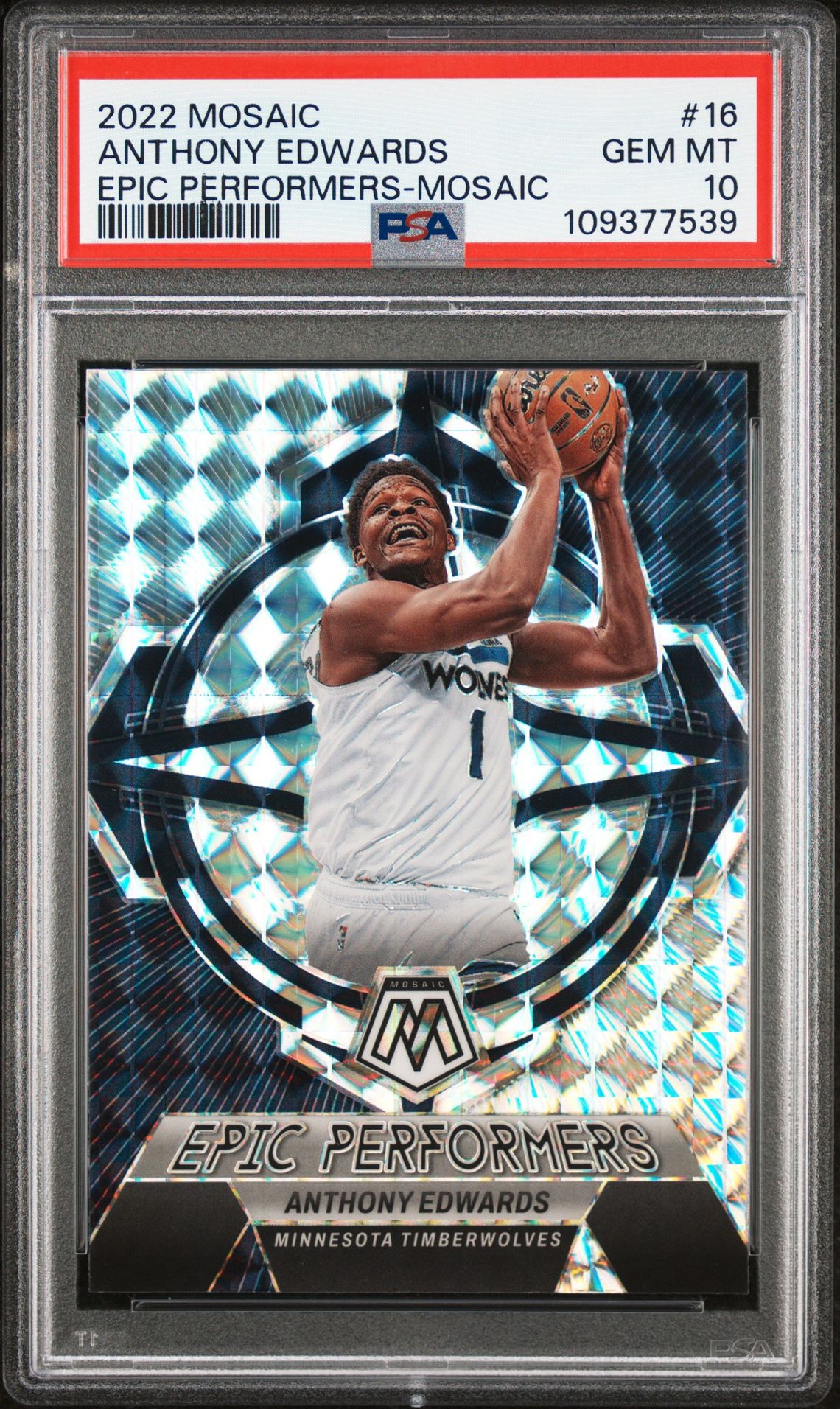2022 Panini PANINI MOSAIC EPIC PERFORMERS MOSAIC #16 Anthony Edwards front