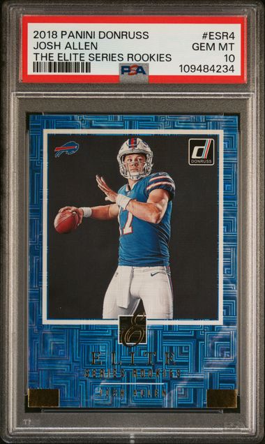 2018 Panini Donruss The Elite Series Rookies Josh Allen #Esr4 (The Elite Series Rookies) Gem Mt 10 front