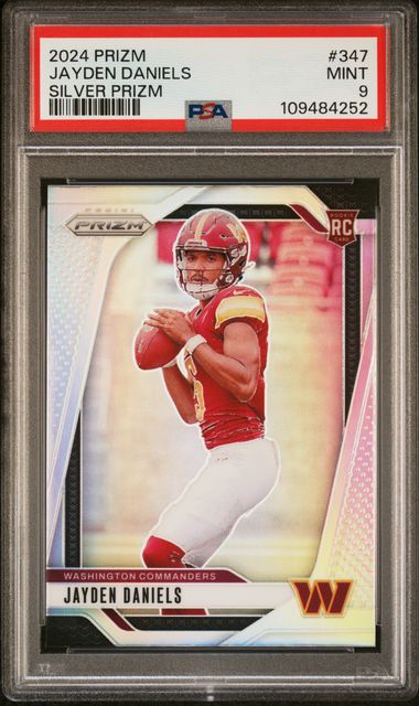 2024 Panini Prizm Jayden Daniels #347 (Silver Prizm) Mint 9 front