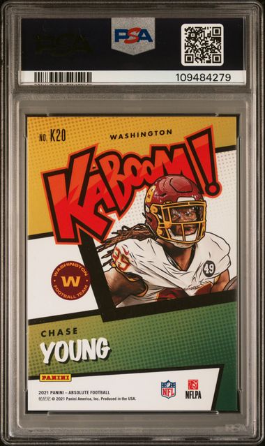 2021 Panini Absolute Kaboom! Chase Young #K20 (Kaboom!) Mint 9 back