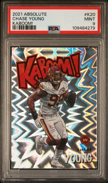2021 Panini Absolute Kaboom! Chase Young #K20 (Kaboom!) Mint 9 front