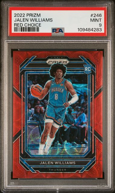2022 Panini Prizm Jalen Williams #246 (Red Choice) Mint 9 front