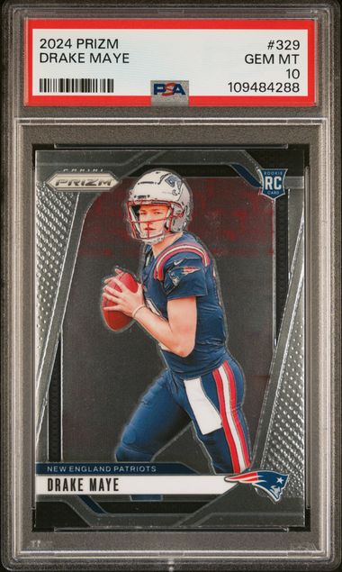 2024 Panini Prizm Drake Maye #329 Gem Mt 10 front