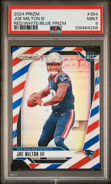 2024 Panini Prizm Joe Milton Iii #354 (Red/White/Blue Prizm) Mint 9 front