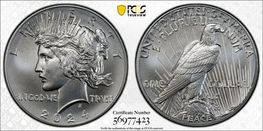 2024 $1 Peace Dollar MS70