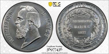 (2024-S) Medal Rutherford B. Hayes Silver Matte Finish MS70