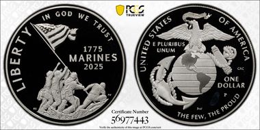 2025-P $1 USMC - 250th Anniversary PR69DCAM