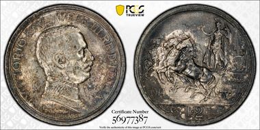 1914-R 2 L KM-55  Ag MS63