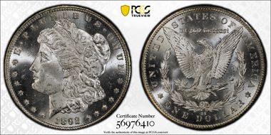 1892-CC $1 MS65+