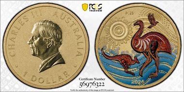 2024-P125 $1 Kalkadoon Dreaming Colorized MS70