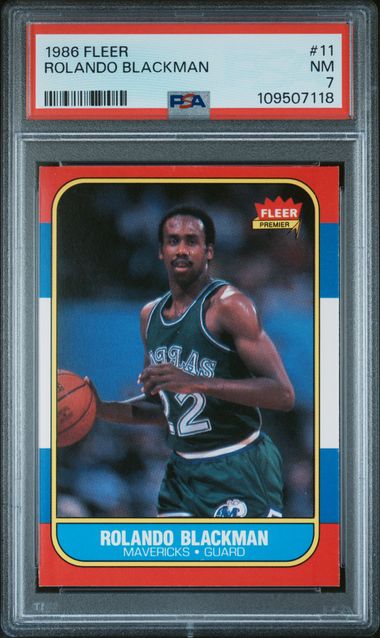 1986 Fleer Rolando Blackman #11 Nm 7 front