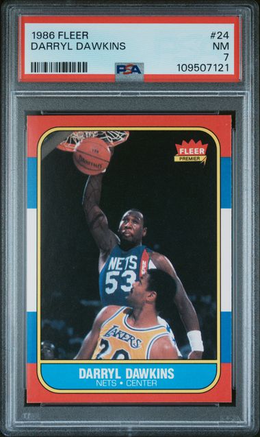 1986 Fleer Darryl Dawkins #24 Nm 7 front