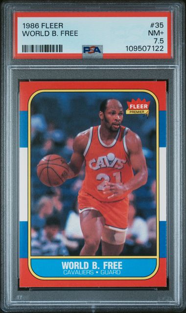 1986 Fleer World B. Free #35 Nm+ 7.5 front