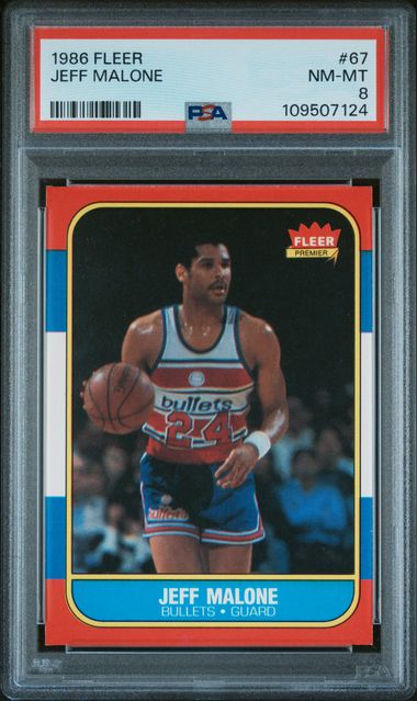 1986 Fleer Jeff Malone #67 Nm-Mt 8 front