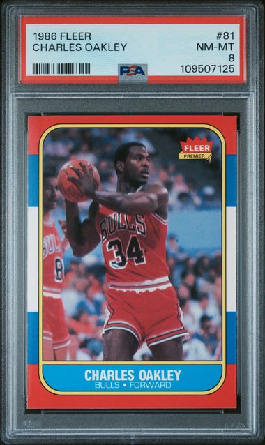 1986 Fleer Charles Oakley #81 Nm-Mt 8 front