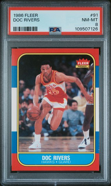 1986 Fleer Doc Rivers #91 Nm-Mt 8 front
