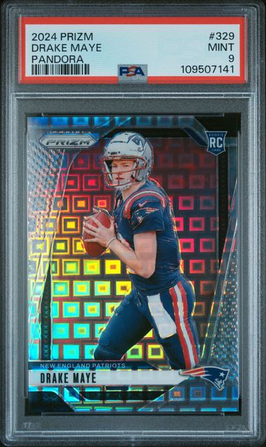 2024 Panini Prizm Drake Maye #329 (Pandora) Mint 9 front