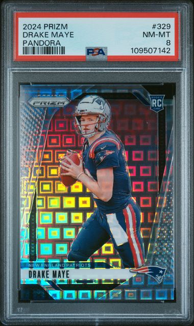 2024 Panini Prizm Drake Maye #329 (Pandora) Nm-Mt 8 front