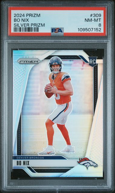 2024 Panini Prizm Bo Nix #309 (Silver Prizm) Nm-Mt 8 front