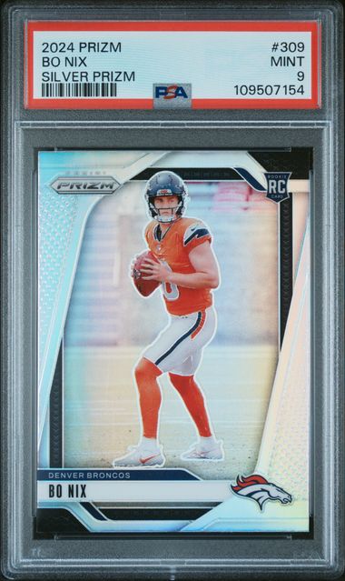 2024 Panini Prizm Bo Nix #309 (Silver Prizm) Mint 9 front