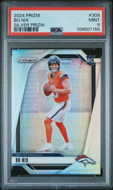 2024 Panini Prizm Bo Nix #309 (Silver Prizm) Mint 9 front