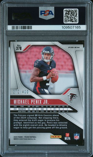 2024 Panini Prizm Michael Penix Jr. #378 (Pandora) Nm-Mt 8 back