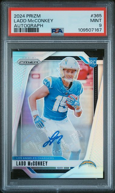 2024 Panini Prizm Ladd Mcconkey #365 (Autograph) Mint 9 front