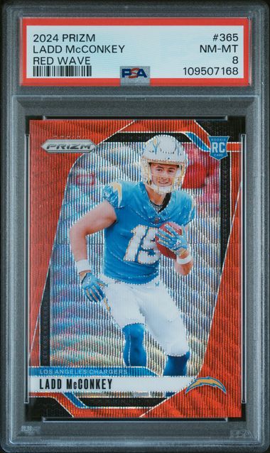2024 Panini Prizm Ladd Mcconkey #365 (Red Wave) Nm-Mt 8 front