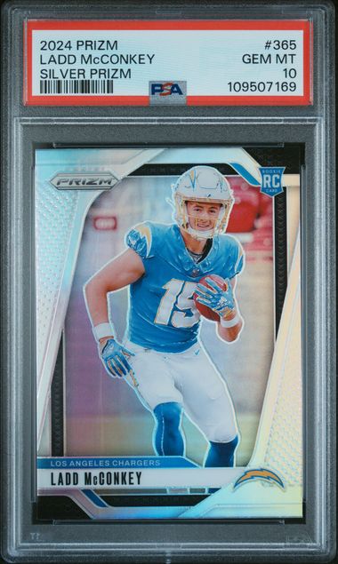 2024 Panini Prizm Ladd Mcconkey #365 (Silver Prizm) Gem Mt 10 front