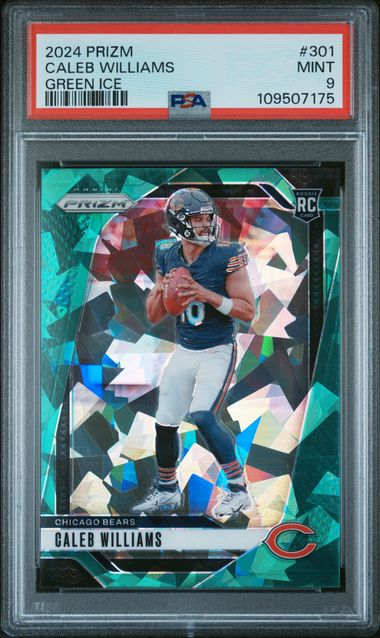 2024 Panini Prizm Caleb Williams #301 (Green Ice) Mint 9 front