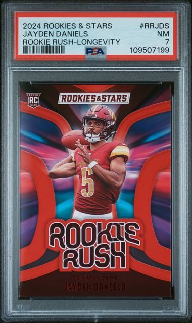 2024 Panini Rookies & Stars Rookie Rush Jayden Daniels #Rrjds (Rookie Rush-Longevity) Nm 7 front