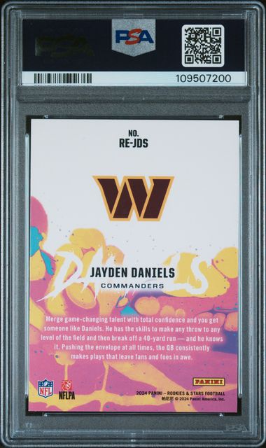 2024 Panini Rookies & Stars Rookie Exclusive Jayden Daniels #Rejds Nm-Mt 8 back
