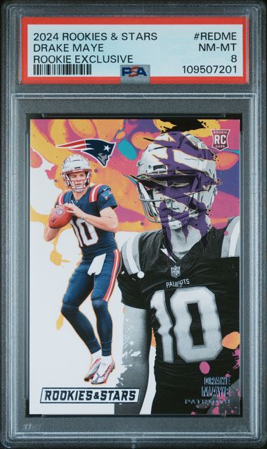 2024 Panini Rookies & Stars Rookie Exclusive Drake Maye #Redme Nm-Mt 8 front