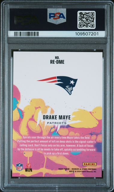 2024 Panini Rookies & Stars Rookie Exclusive Drake Maye #Redme Nm-Mt 8 back