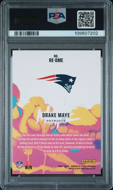 2024 Panini Rookies & Stars Rookie Exclusive Drake Maye #Redme Mint 9 back