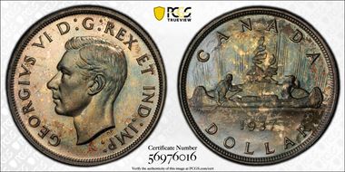1937 S$1 Mirror SP65+ 