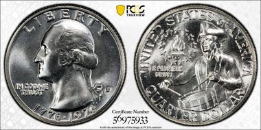 1976-S 25C Silver MS66