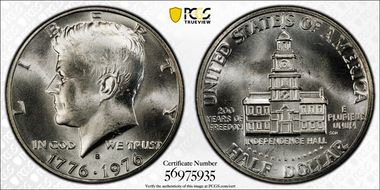 1976-S 50C Silver MS67