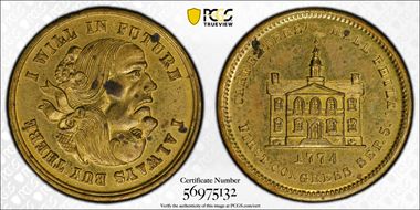 (1876) Token Pa-Ph 236 Brass Mule w/ Pa-Ph 239 Obv N1