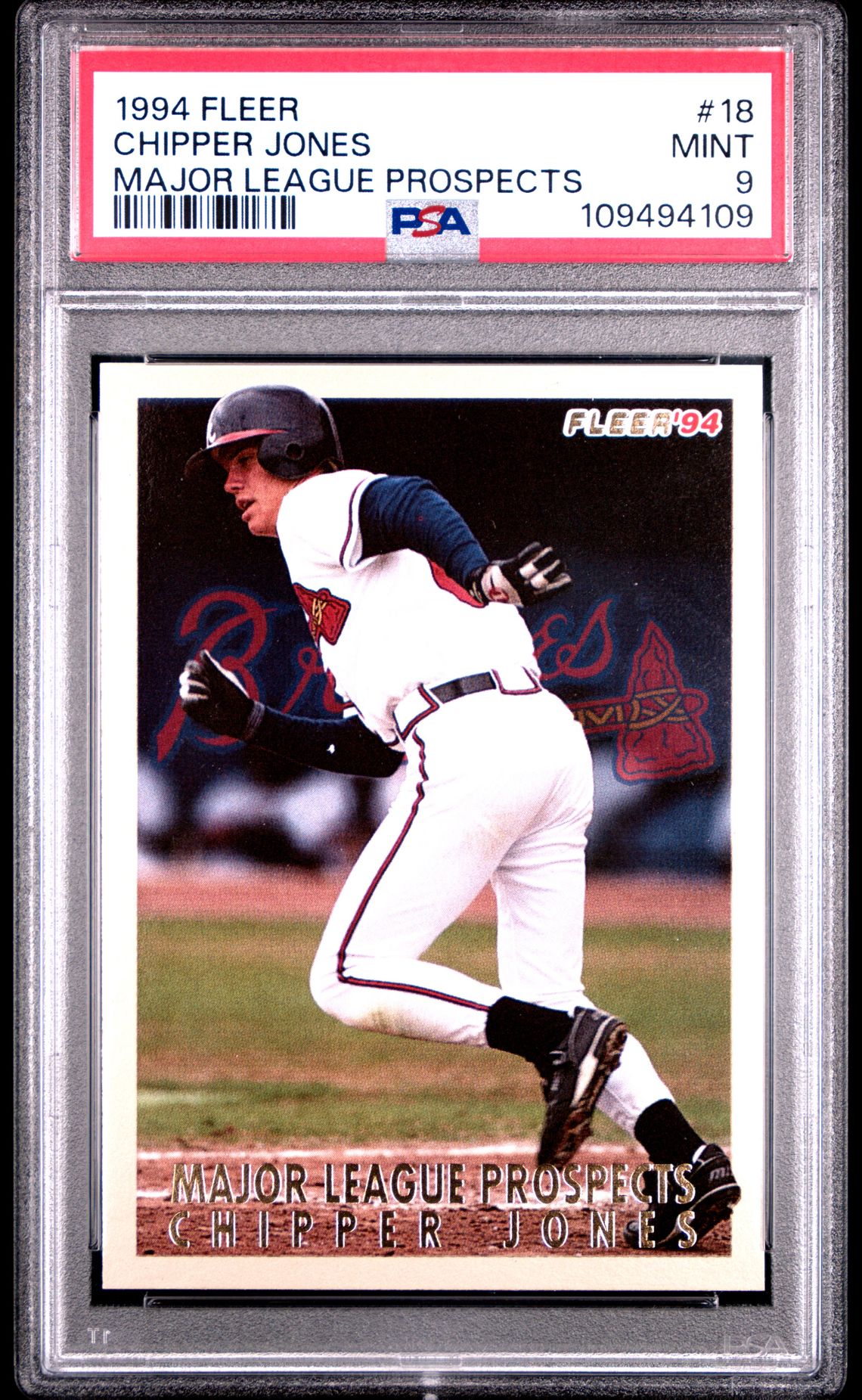 1994 Fleer FLEER MAJOR LEAGUE PROSPECTS #18 Chipper Jones front