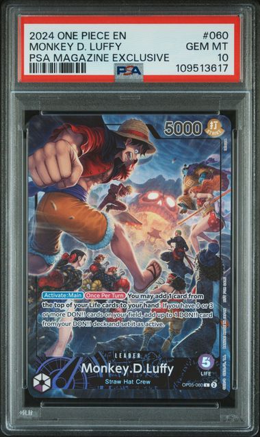 2024 One Piece Promos Monkey D. Luffy #060 (Psa Magazine Exclusive) Gem Mt 10 front