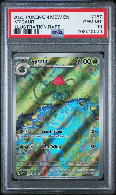 2023 Pokemon Mew En-151 Ivysaur #167 (Illustration Rare) Gem Mt 10 front