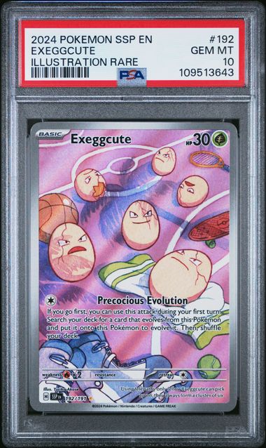 2024 Pokemon Ssp En-Surging Sparks Exeggcute #192 (Illustration Rare) Gem Mt 10 front