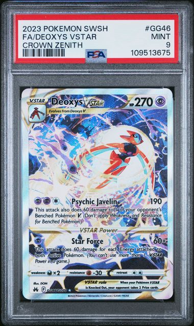 2023 Pokemon Sword And Shield Crown Zenith Fa/Deoxys Vstar #Gg46 (Crown Zenith) Mint 9 front