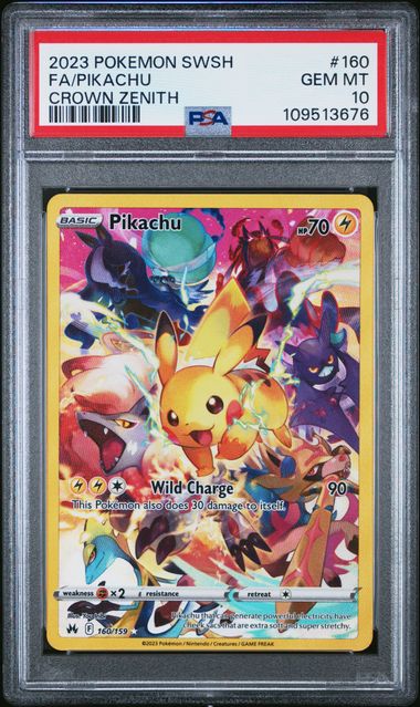 2023 Pokemon Sword And Shield Crown Zenith Fa/Pikachu #160 (Crown Zenith) Gem Mt 10 front