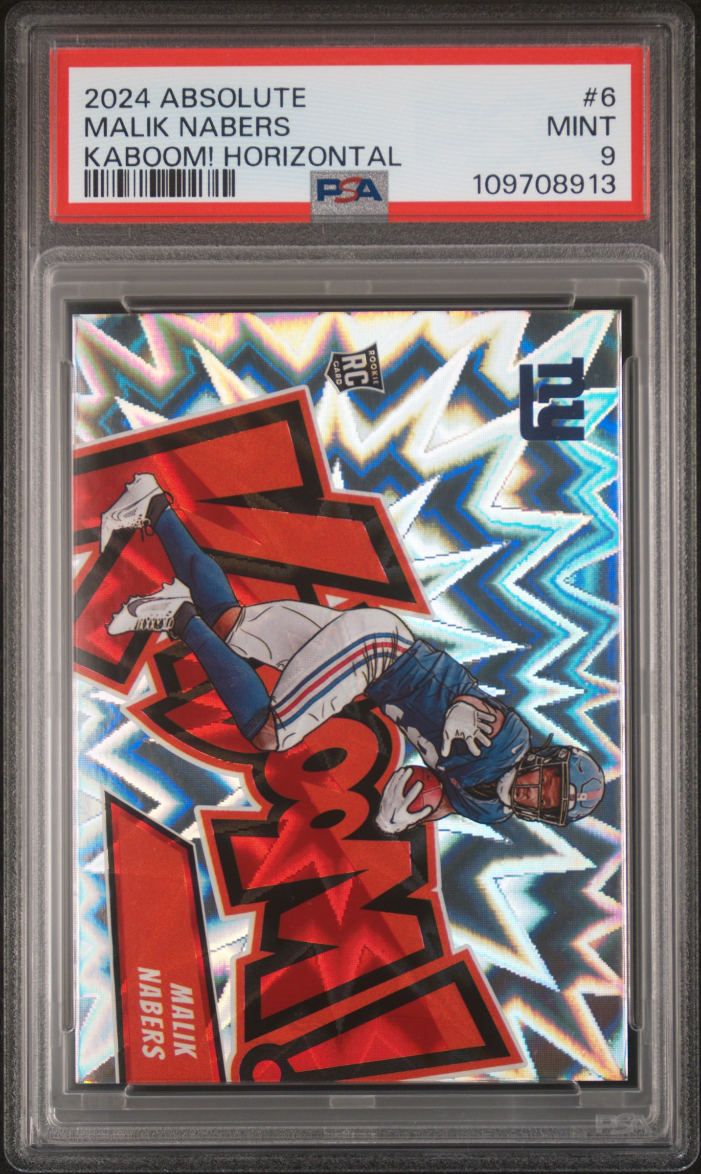 2024 Panini Absolute Kaboom! Horizontal Malik Nabers #6 Mint 9 front