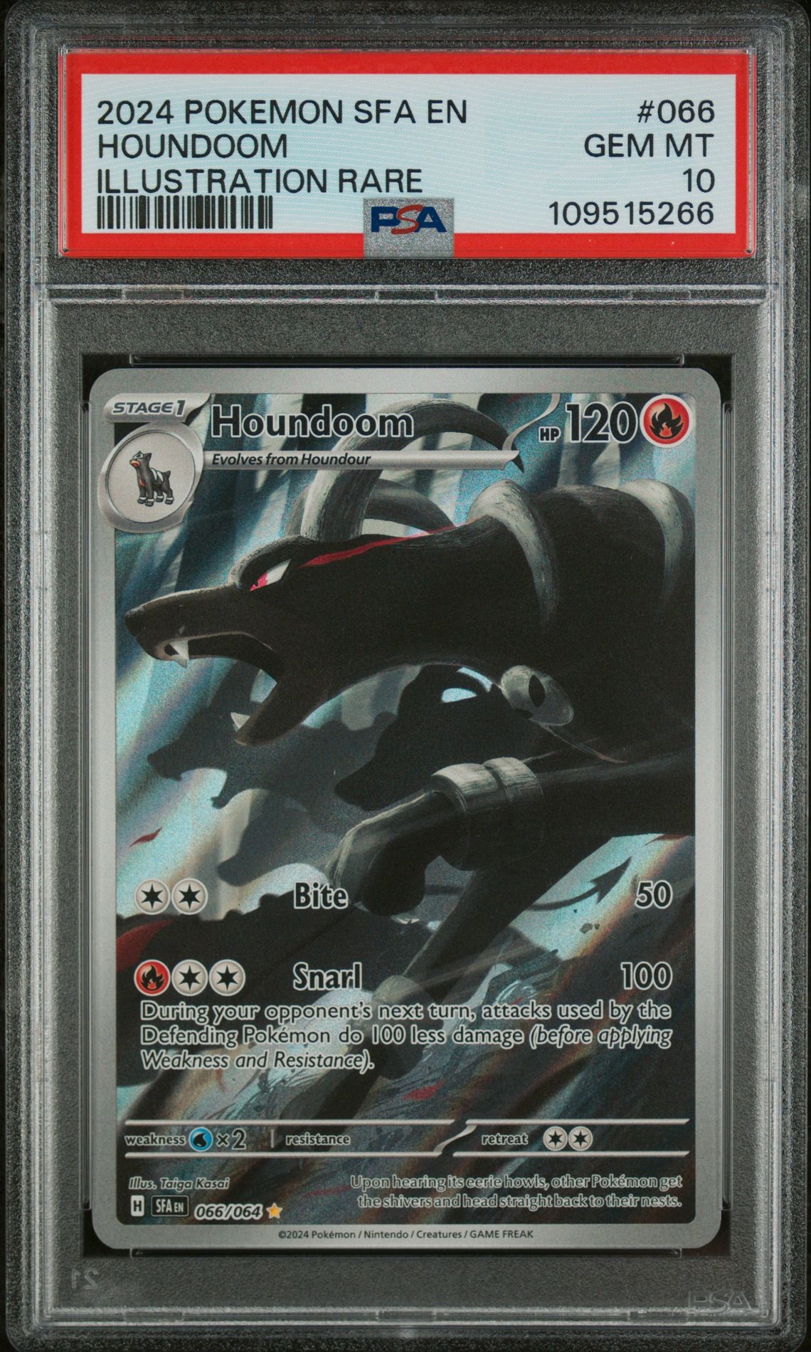 2024 Pokemon POKEMON SFA EN-SHROUDED FABLE Illustration Rare #066 Houndoom front
