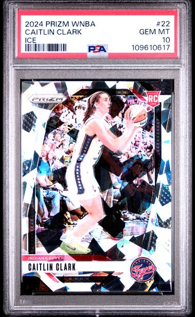 2024 Panini Prizm Wnba Caitlin Clark #22 (Ice) Gem Mt 10 front